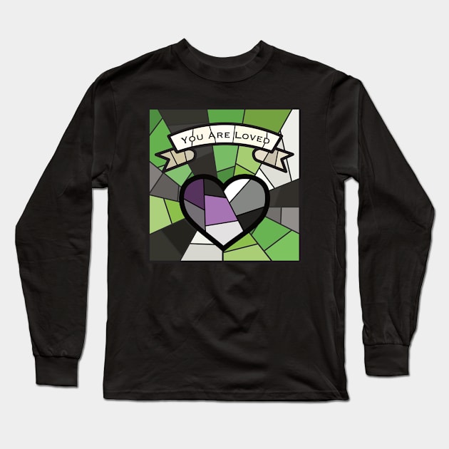 Aro Ace Pride Long Sleeve T-Shirt by OctopodArts